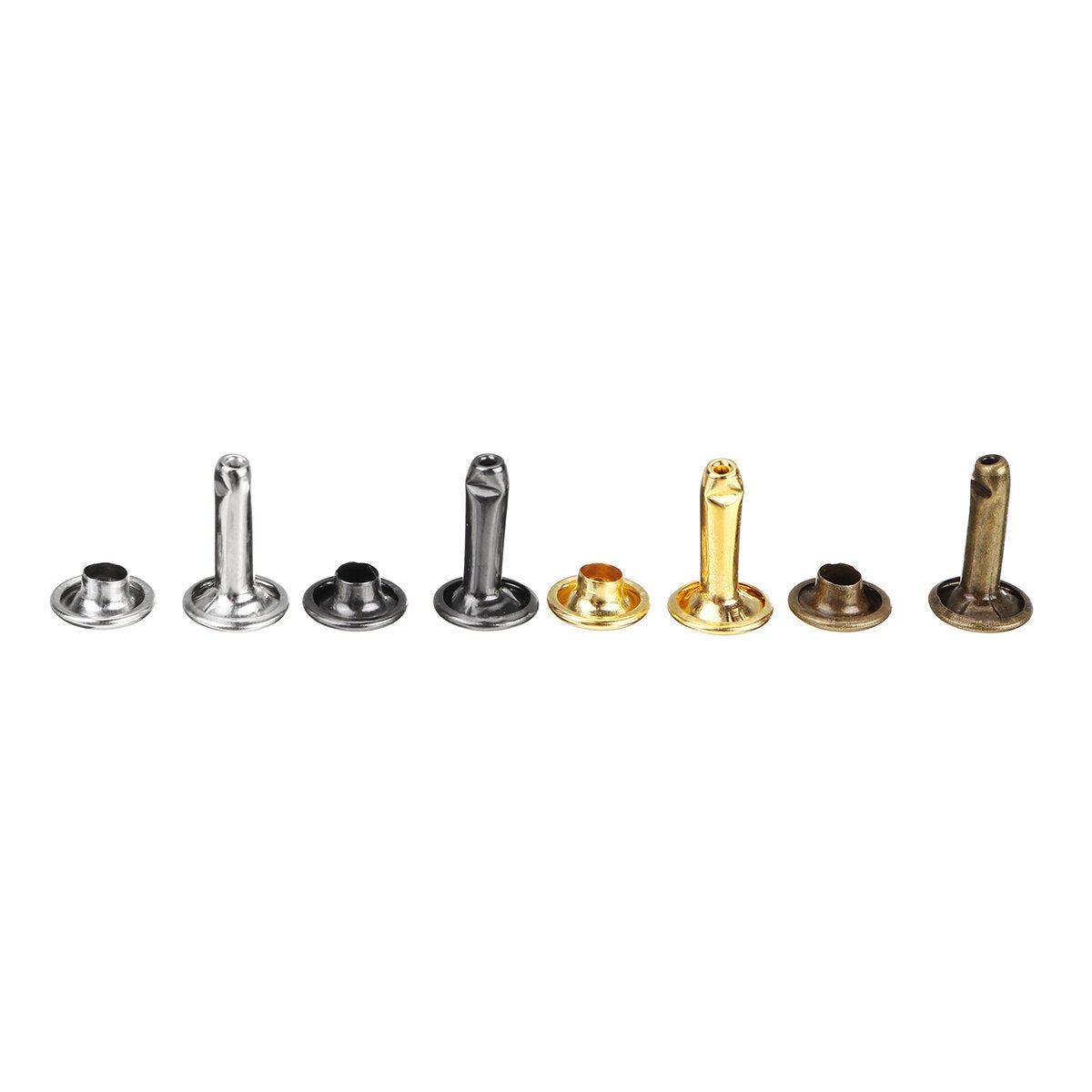 360Pcs Leather Rivets Double Cap Metal Fixing Tool With Punch Pliers Kit Craft Snap Fastener Press Button Repair