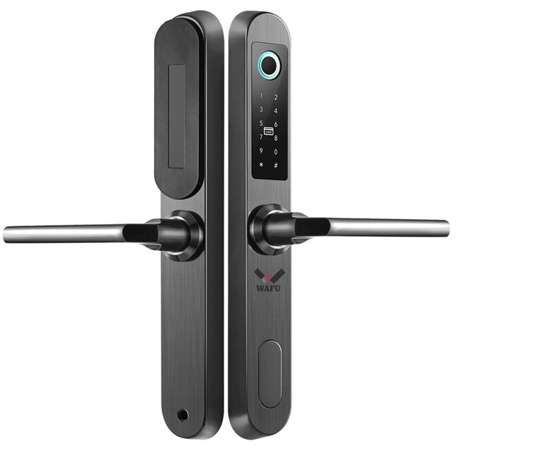 Fingerprint Smart Lock Stainless Steel Fingerprint Password Card Key Unlock Door Lock for Wooden Glass Aluminum Alloy Door