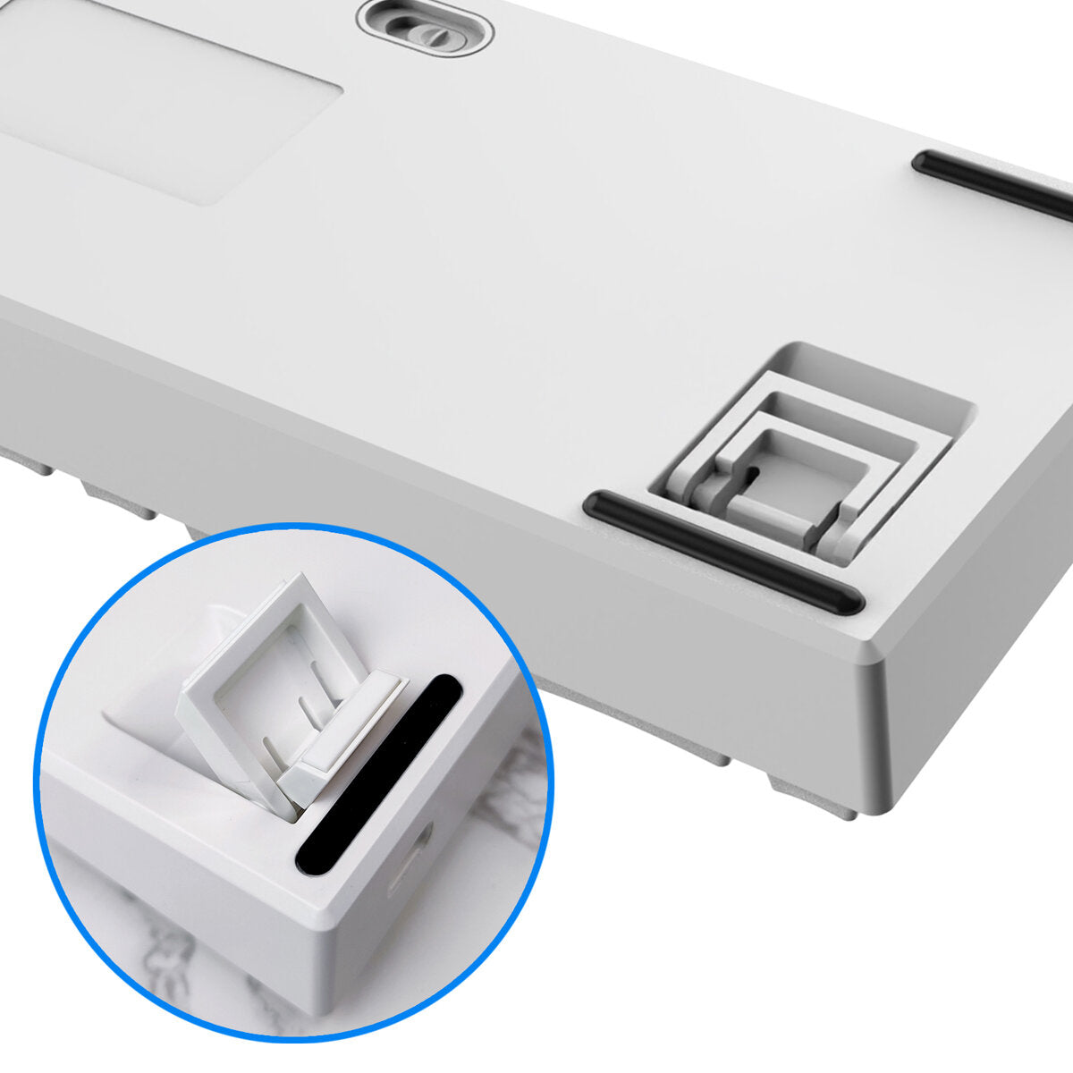 Wired Mechanical Keyboard Optical Switch Pudding Keycaps RGB 68 Keys 65% Hot Swappable Gaming Keyboard