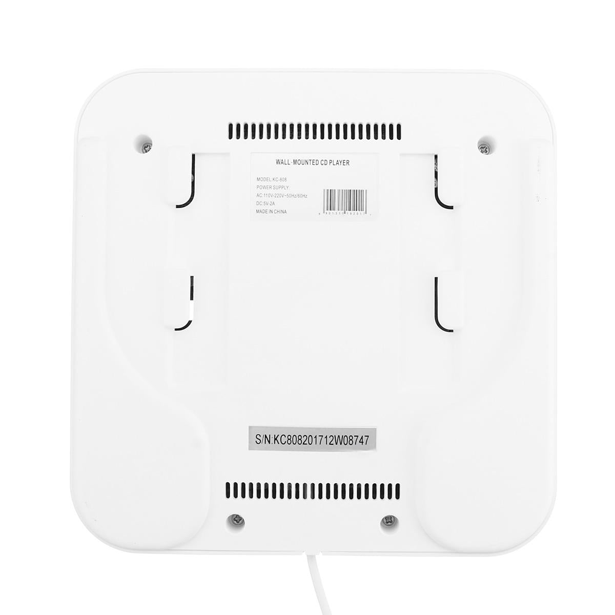 Wall Mounted Bluetooth CD Player Portable Home Audio Box with Remote Control FM Radio Built-in Hi-Fi Speakers MP3