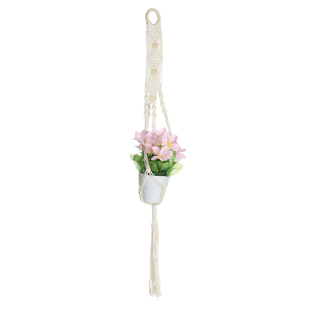 Wall Hanging Planter Plant Hanger Hand Knitting Natural Cordage Plant Hanger Basket Plant Holder for Flower Pot Hanging Net Bag