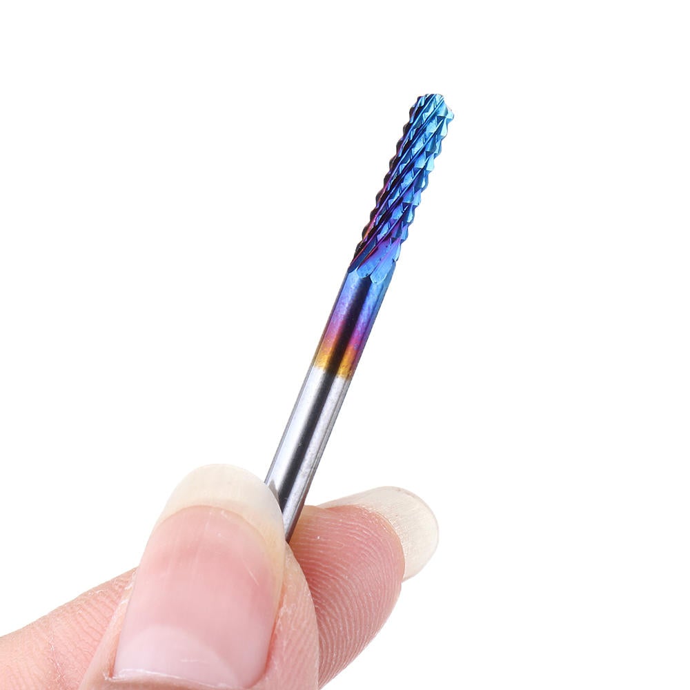 10pcs 0.8-3mm Blue NACO Coating PCB Milling Cutter Engraving Carbide Bits for CNC Engraving Machine