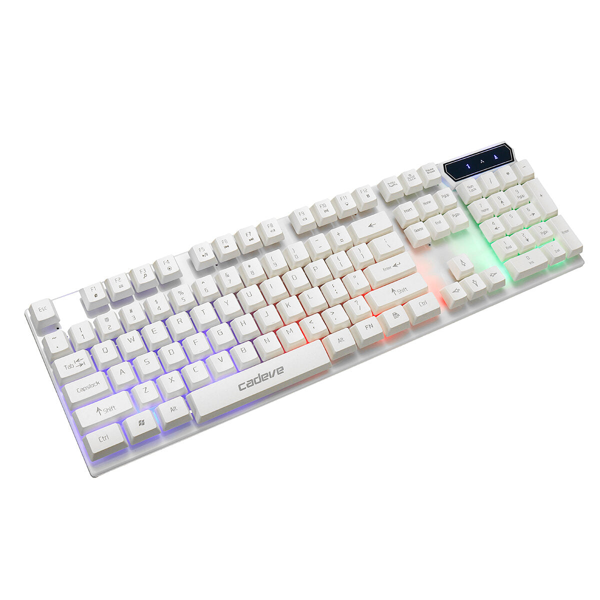 Wired Keyboard & Mouse Set 104 Keys USB Wired Light Transmitting Keyboard Ergonomic Mouse RGB Rainbow Backlit Gaming Keyboard Mouse Combo