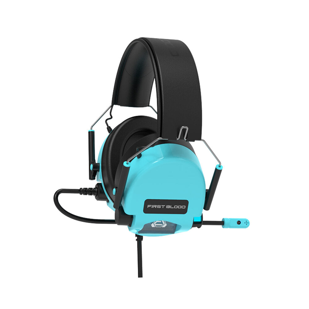 Gaming Headset Foldable Headphone with Virtual 7.1 One-way Noise Reduction Microphone Colorful Light for PC Laptop