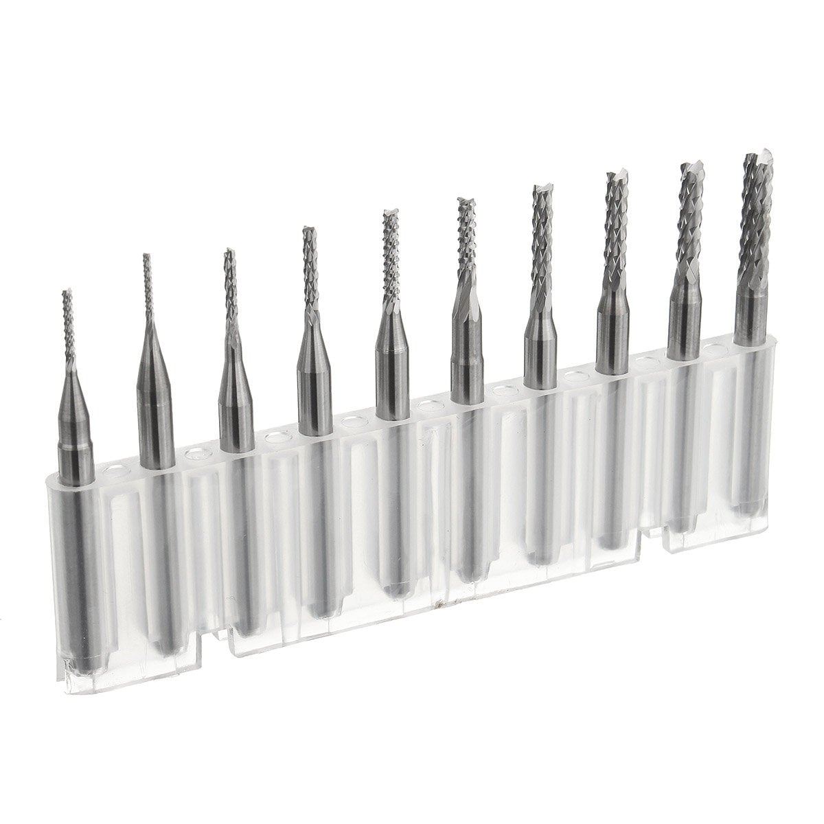 10pcs 0.8-3mm Carbide PCB Drill Bits Engraving Milling Cutter for CNC Rotary Burrs