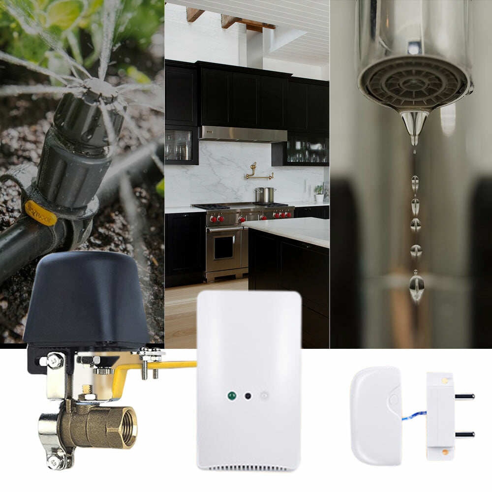 Smart WiFi Switch Water Valve Controller Home Automation System Gas Water Control Valve Work with Alexa Google