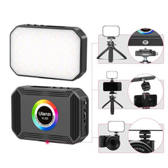 LED Video Light With Magnetic 2450mAh 2500K-9000K Vlog Fill Lamp Video Light For DSLR SLR Camera Youtube Vlog Photography Studio