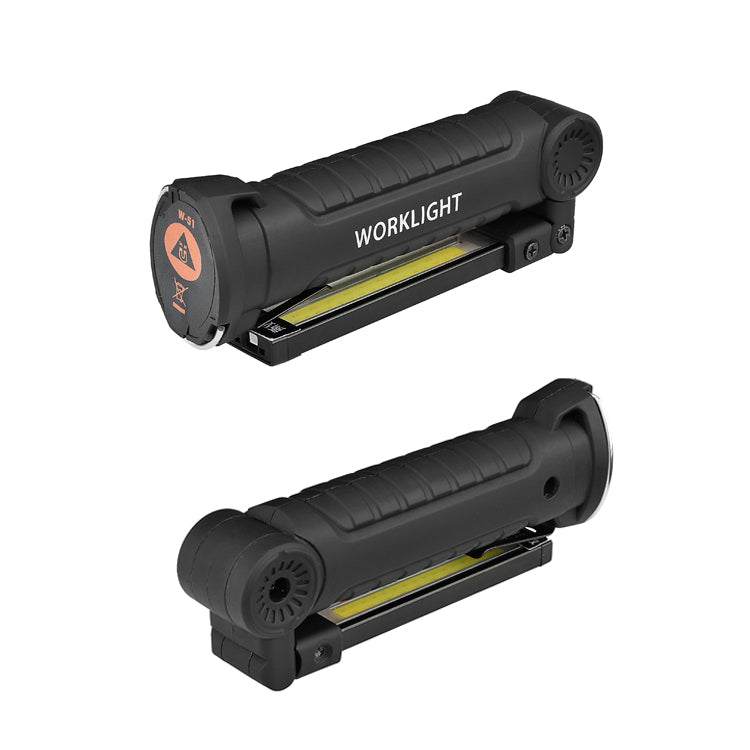 360Degree Rotation USB Rechargeable COB+LED Emergency Worklight with Magnetic Tail Flashlight