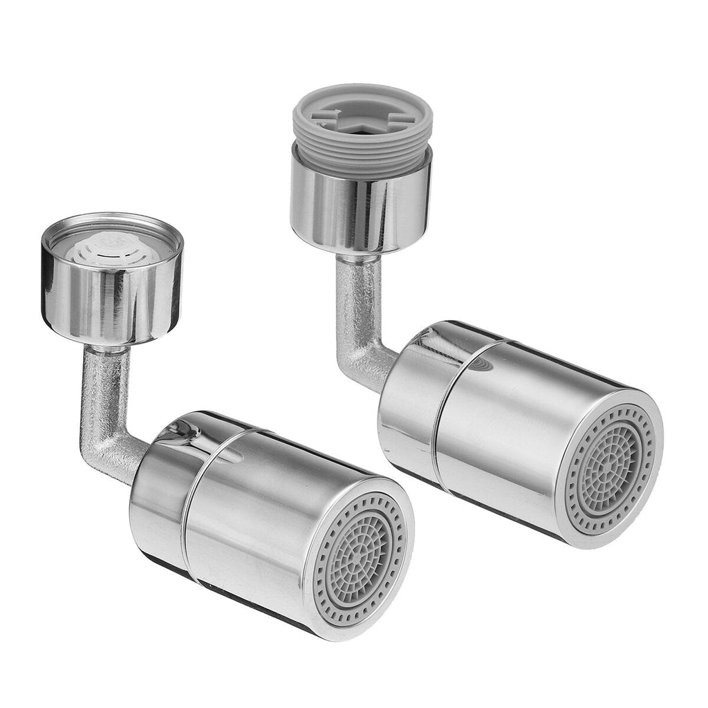 Universal Faucet Areator 360 Degree Swivel Bubbler Rotating Mesh Mouth Anti Splash Head Dual Mode Extender Water Saving Device for Bathroom Kitchen
