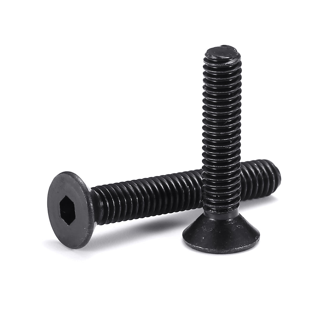 M4CH3 180Pcs M4 Hex Socket Flat Head Screw 10.9 Grade Carbon Steel 6-40mm Bolt Assortment