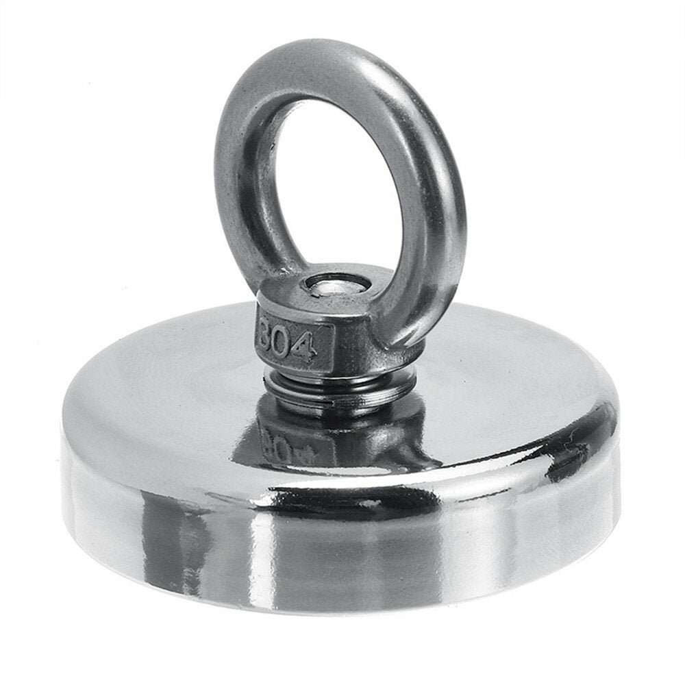 25mm-120mm 35-600Kg Neodymium Fishing Magnet Salvage Recovery Magnet + 10M Rope For Detecting Metal Treasure