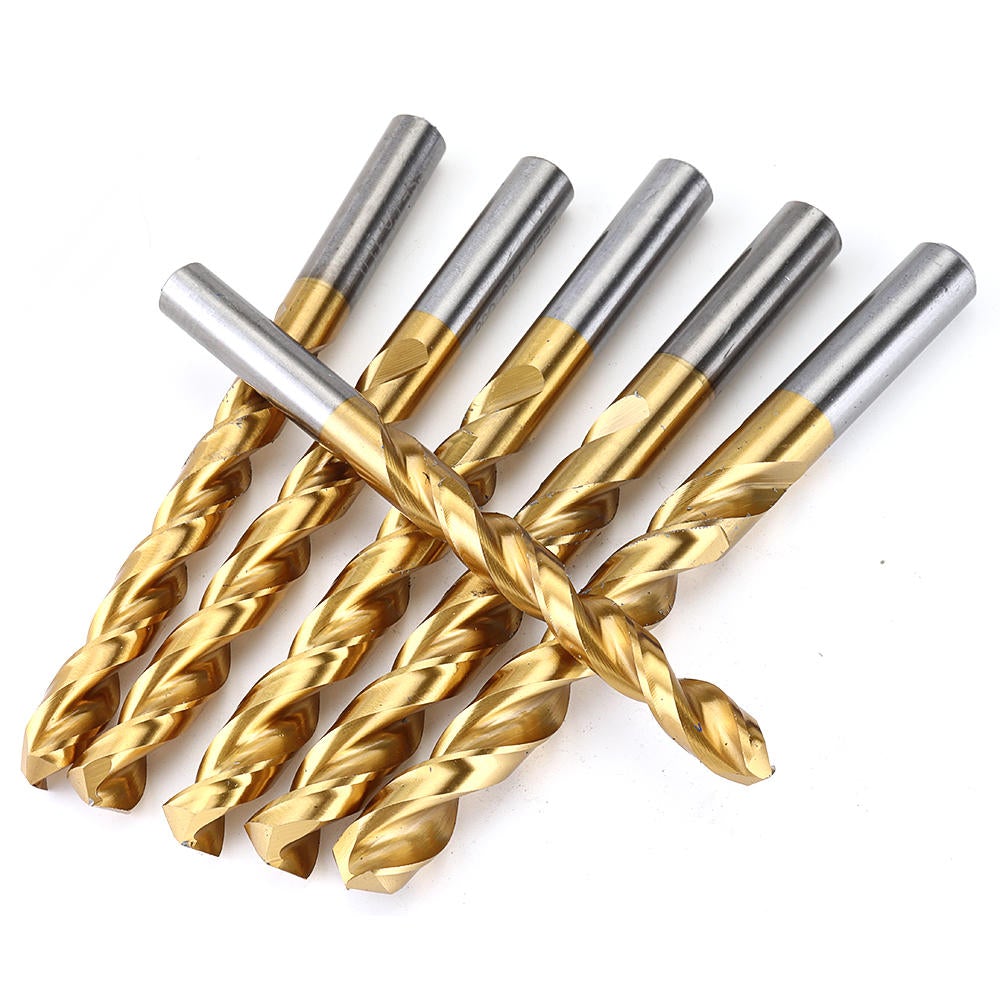 25Pcs Titanium Coated M42 Twist Drill Bit 8% High Cobalt HSS Set Industrial Grade 1-13mm for Stainless Steel Metal Wood
