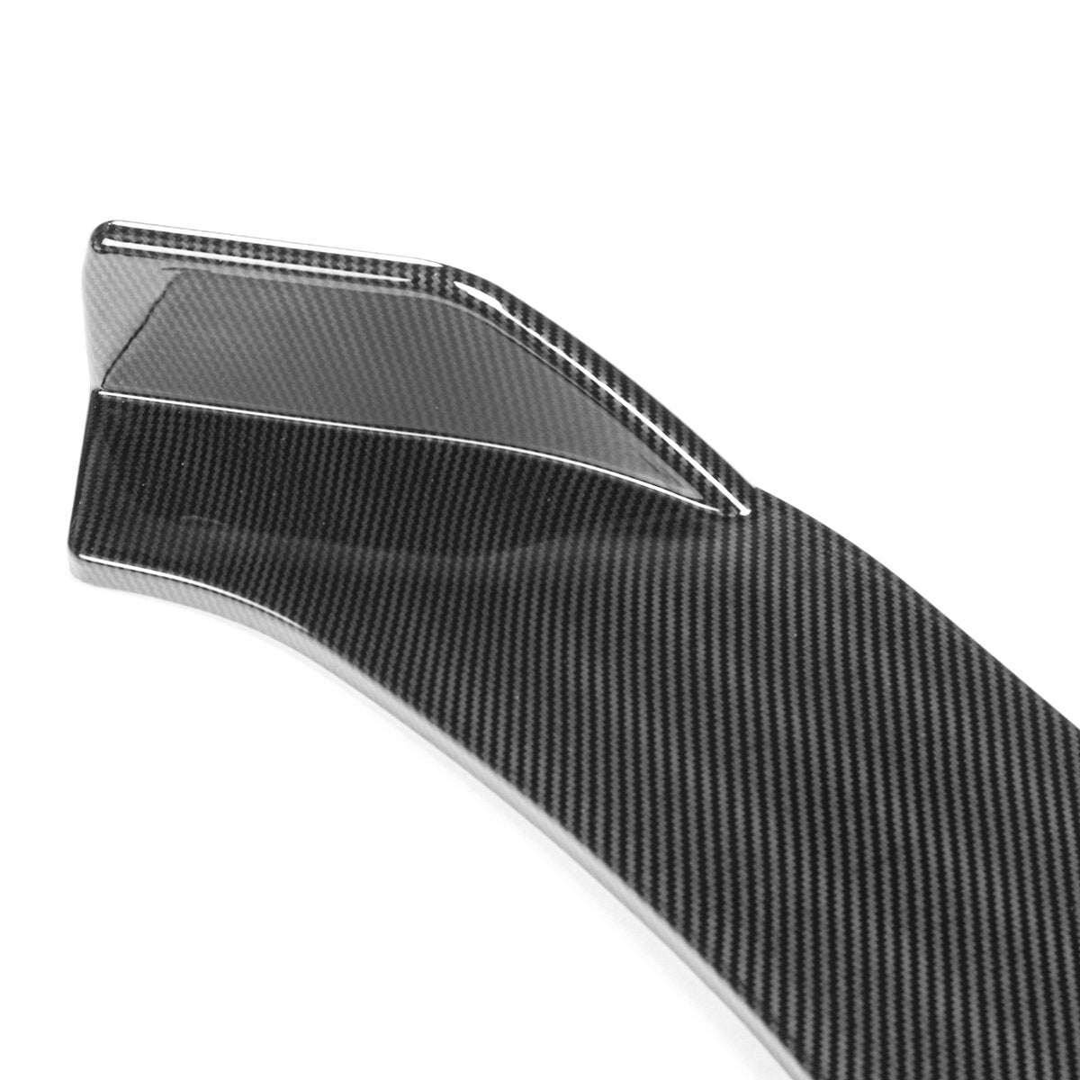 4pcs Carbon Fiber Look Spoilers Front Lip Chin Bumper Body Kits For Car Universal