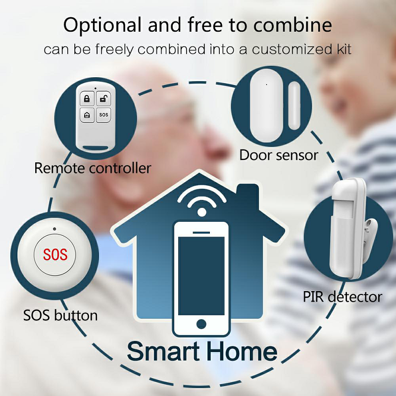 Wifi Alarm System Wireless Security Burglar With Motion Detector Door Sensor Tuya App Control