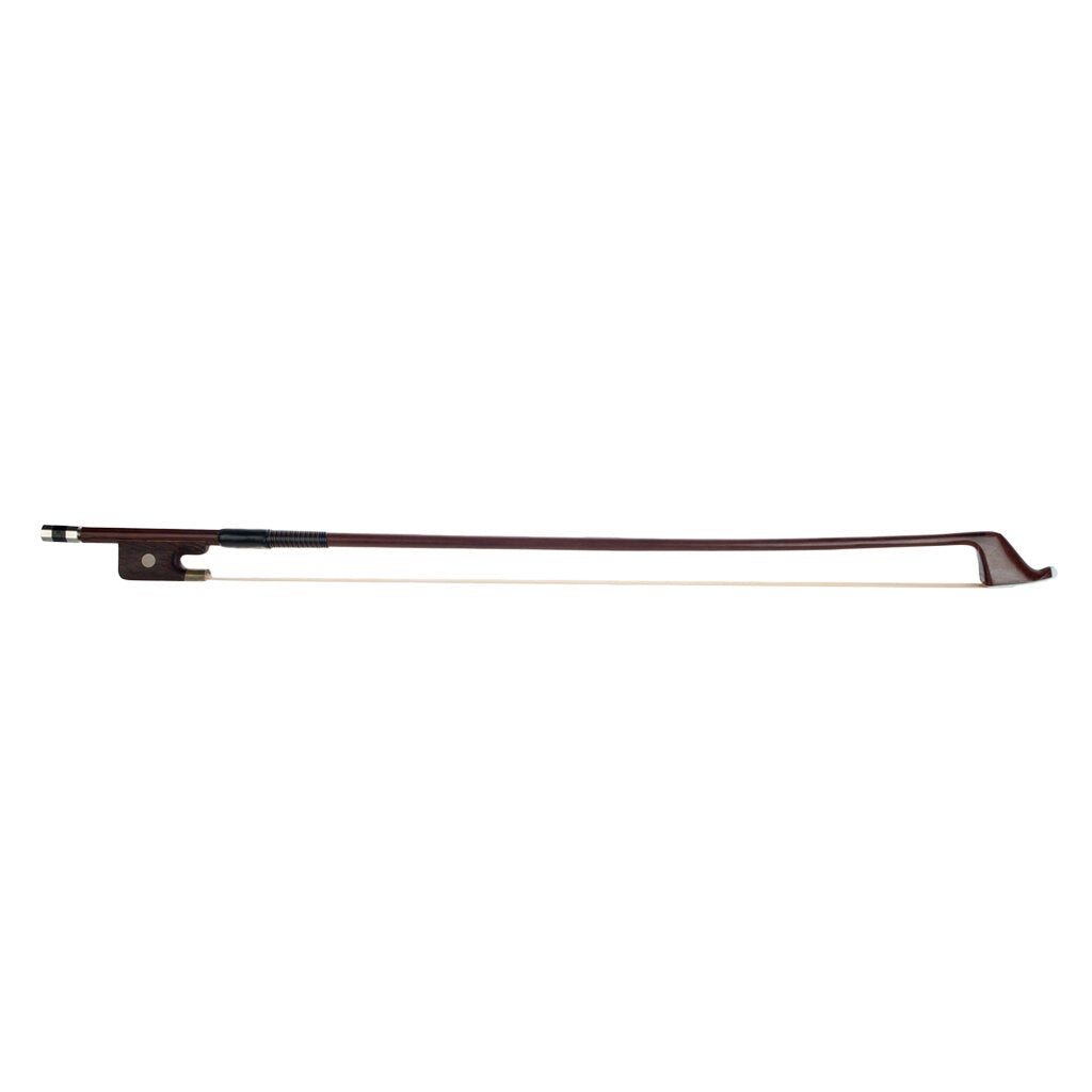 4/4 Double Bass Bow French Style Brazilwood Stick with Wenge Frog Sheep Skin Grip White Horsehair