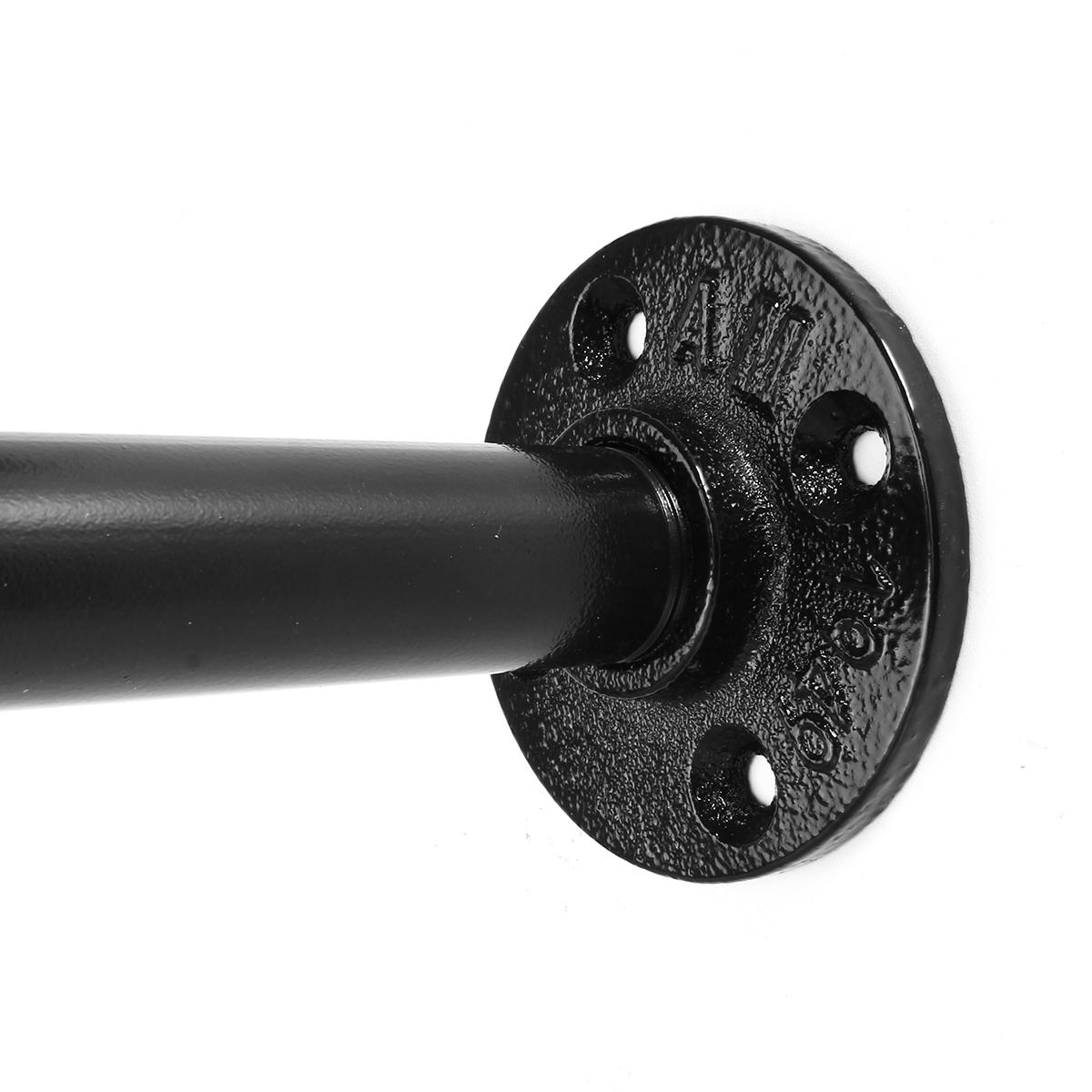 Industrial Iron Pipe Wall Mounted Clothes Rail Coat Towel Storage Vintage Rack Cloth Hanger Shelf