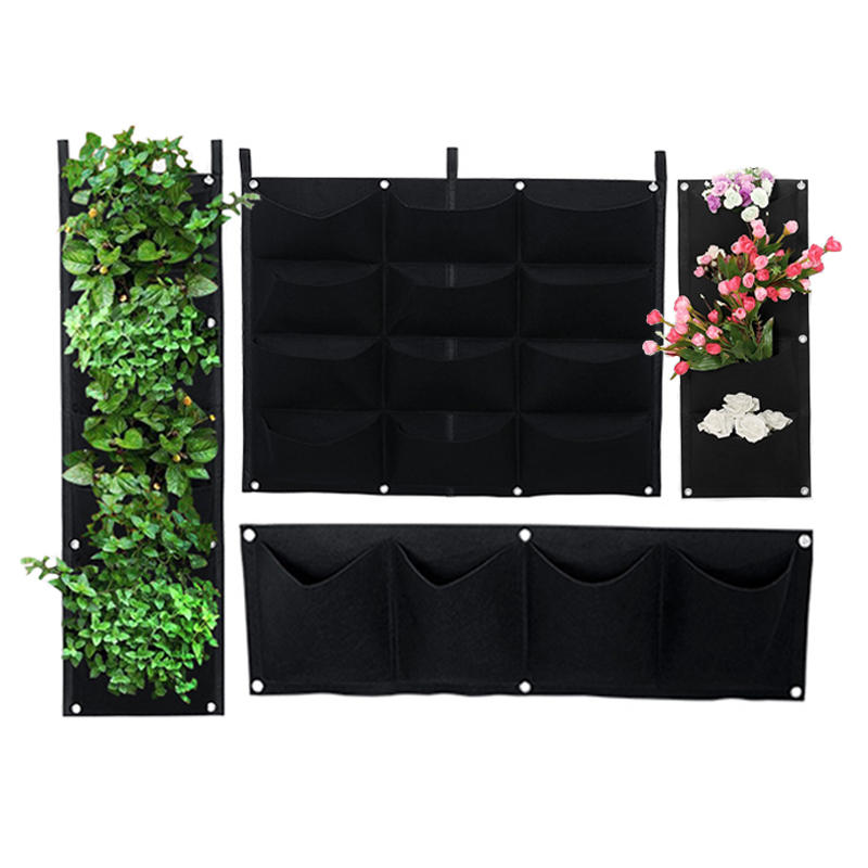 Gardening Grow Pocket Indoor Outdoor Wall Hanging Planting Storage Bag Seedling Bags