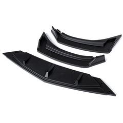 3Pcs Matte Black Car Front Bumper Splitter Lip Diffuser Body Kit Spoiler Guard Protection