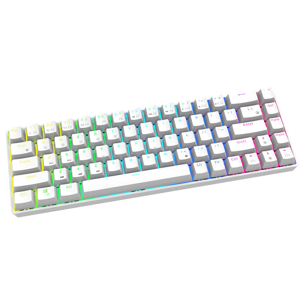 Mechanical Keyboard 68 Keys TTC Switch Hot Swappable Dual Mode Wireless Bluetooth 5.1 Type-C Wired RGB Backlit RK68 Gaming Keyboard