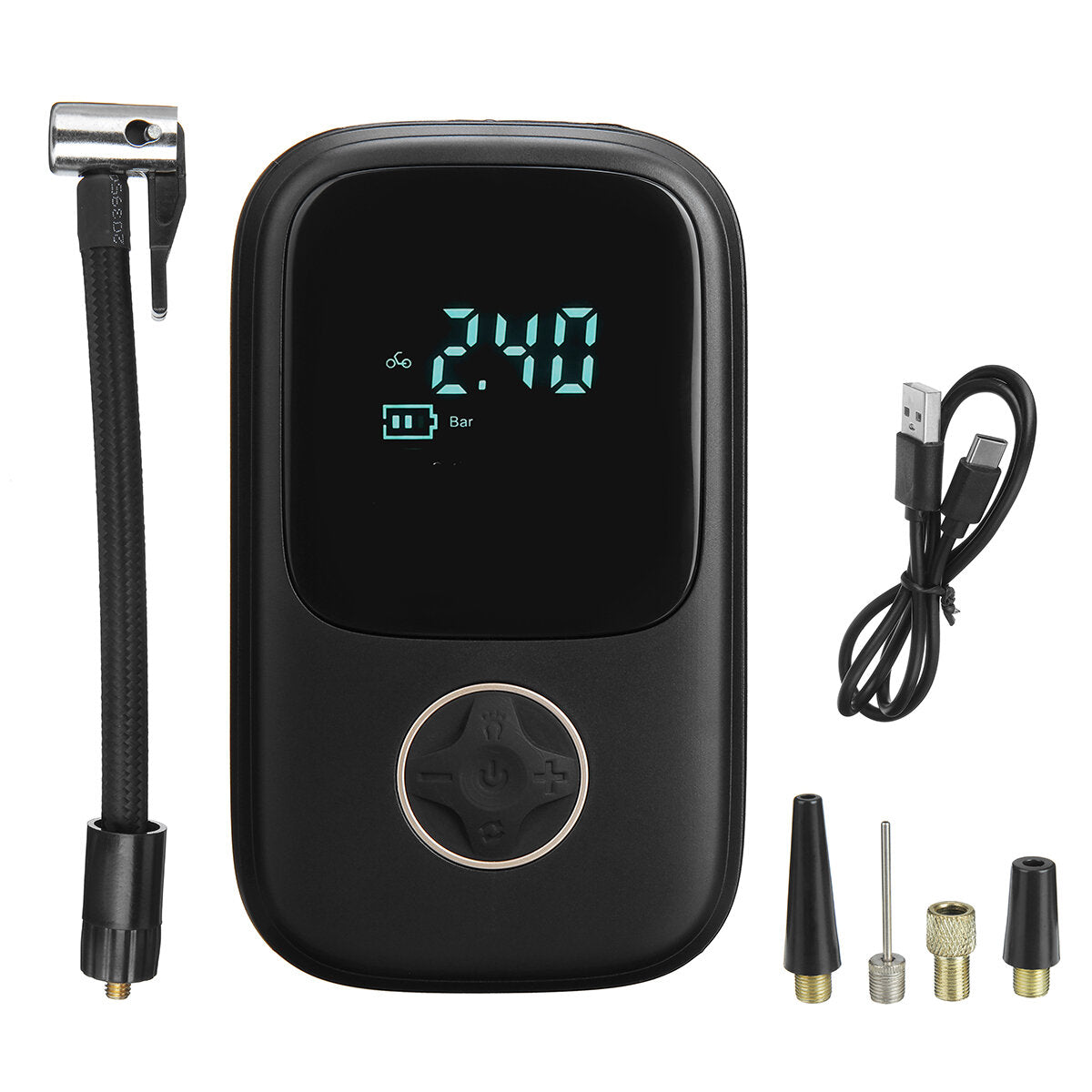 120W 1800mAh Car Tyre Inflator Pump Cordless Portable Digital Auto Inflatable Pump with LED Light