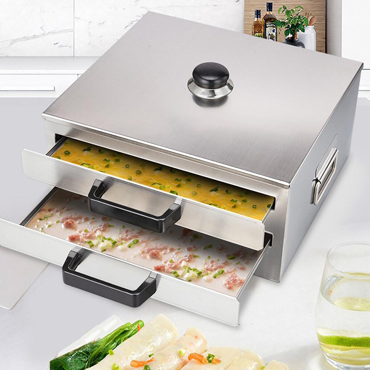Stainless Steel Trays Steamed Machine Steam Rack Hot Rice Milk Furnace Cooking Rack