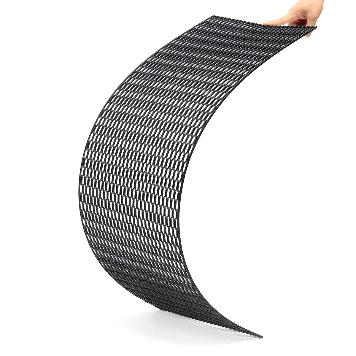 Universal Black Honeycomb Hexagon Mesh Grille Fog Custom Air Vent 47"x16" ABS Grill