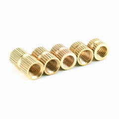 M4BN1 170Pcs M4 Brass Cylinder Knurled Nut Threaded Round Insert Embedded Nuts Assortment Set