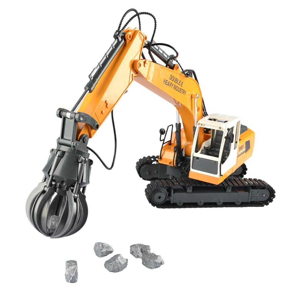 RC Excavator Alloy 3 In 1 Engineer Robot Car With Metal Bucket And Dig Hand