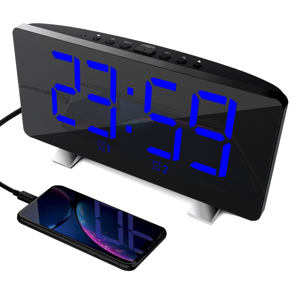Polyphonic Double Alarm Clock LED Large Screen Display Electronic Clock