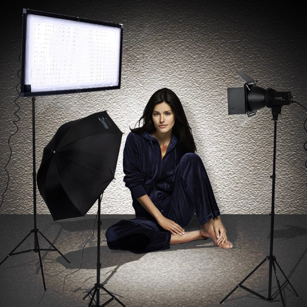 Bi-Color Flexible LED Light Protable 3200K 5500K 448pcs LEDs with 2.4G Remote Contol for Photography Shooting Interview Fill Light