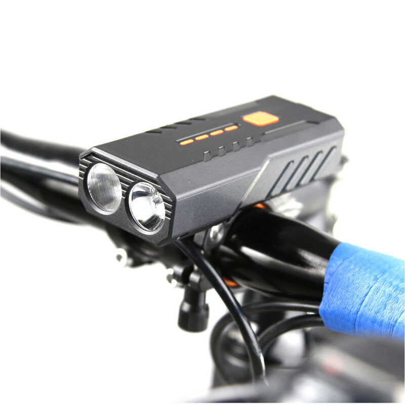 3 Modes Large View USB Fast Charging Intelligent Heat Dissipation LED High Brightness Warning Light Bicycle Headlight