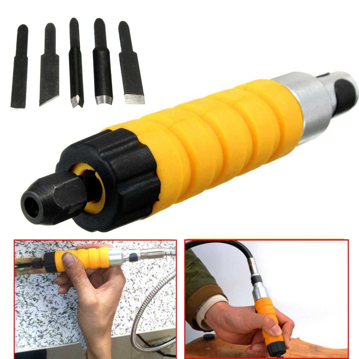 wood working Carving Chisel Carving Machine Tool with 5 Carving Blades