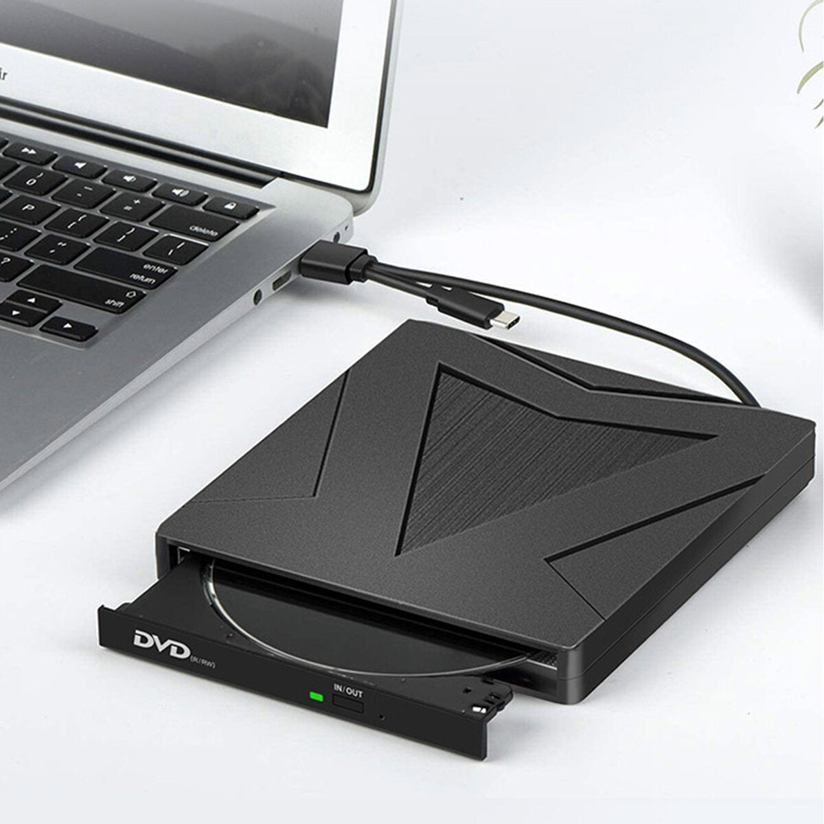 USB3.0 Type-C External DVD-RW CD DVD Optical Drive High Speed Data Transfer Rewriter for Computer Laptop XD012