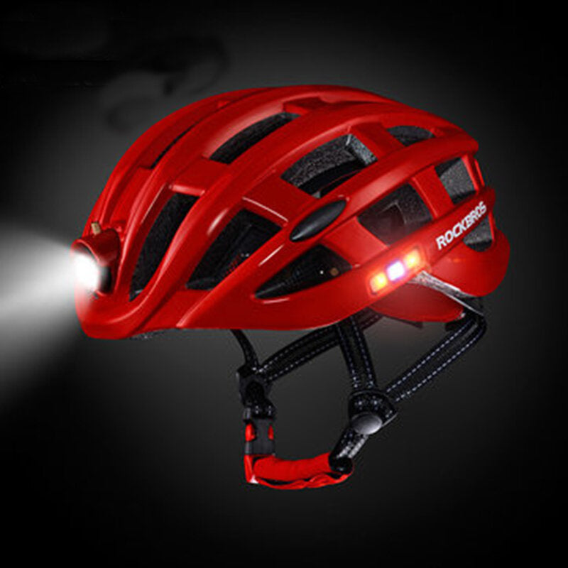 400 Lumens 3 Modes Cycling Helmet Waterproof Ultralight Helmet Intergrally-molded Mountain