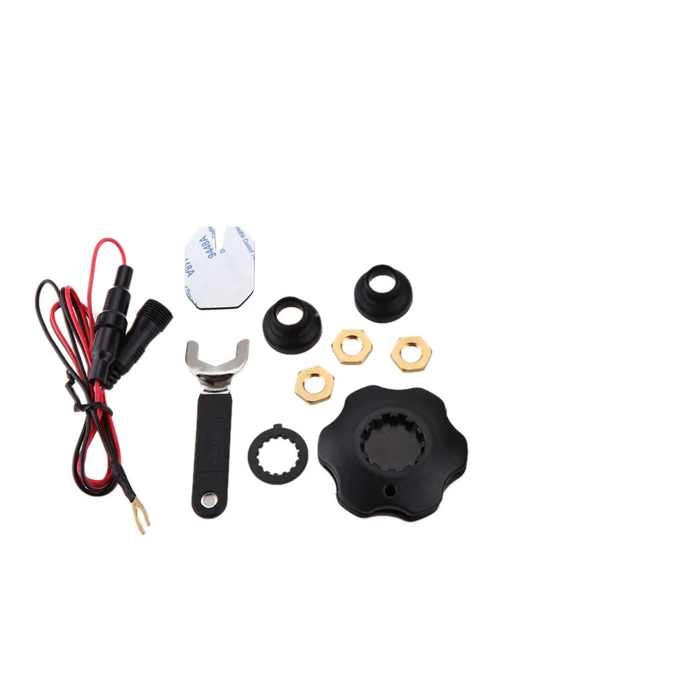 DIY TPMS for Motorcycle Tire Pressure Monitoring System with Waterproof External Sensor Wireless LCD Display