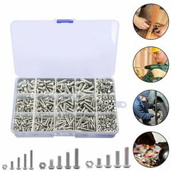 500pcs Stainless Steel Hex Socket Cap Head Bolts Screw Nuts Kits M3 M4 M5