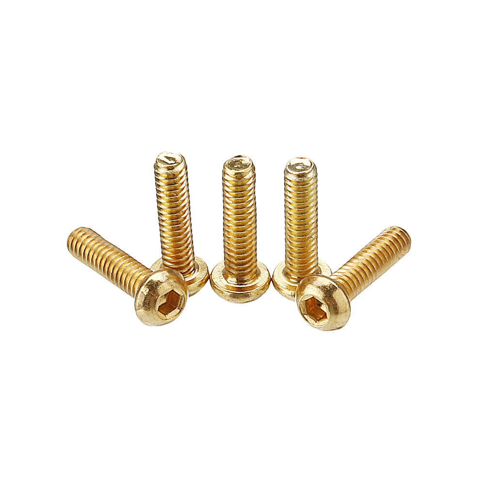 50Pcs Titanium Plated M2 Hex Socket Button Head Screws Alloy Steel 12.9 Grade Screw Bolt M2*8