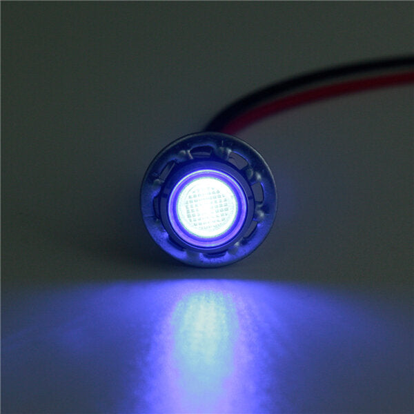 8mm 12V LED Dash Panel Indicator Warning Signal Light Lamp 5 Colors