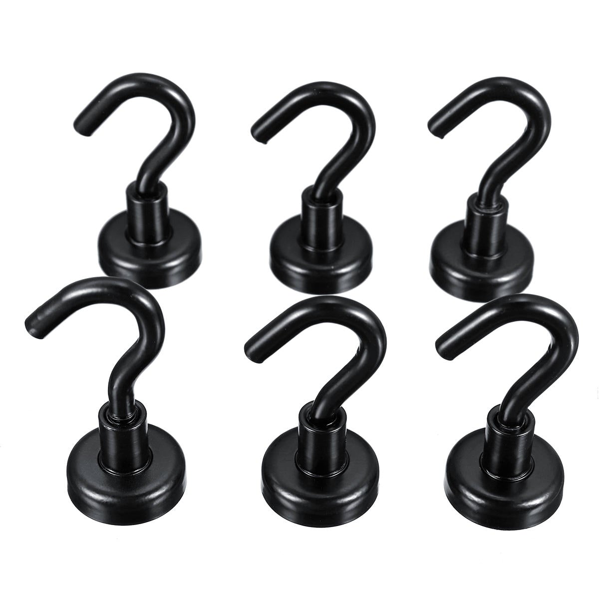 6pcs 25mm OD Magnetic Hook Neodymium Magnet Magnetic Holder Salvage Tool