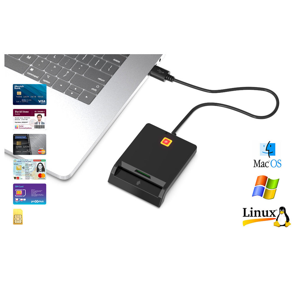 USB2.0 CAC Smart Card Reader ID Bank Card SIM Phone Card Multiple functions Tax Return Card Reader