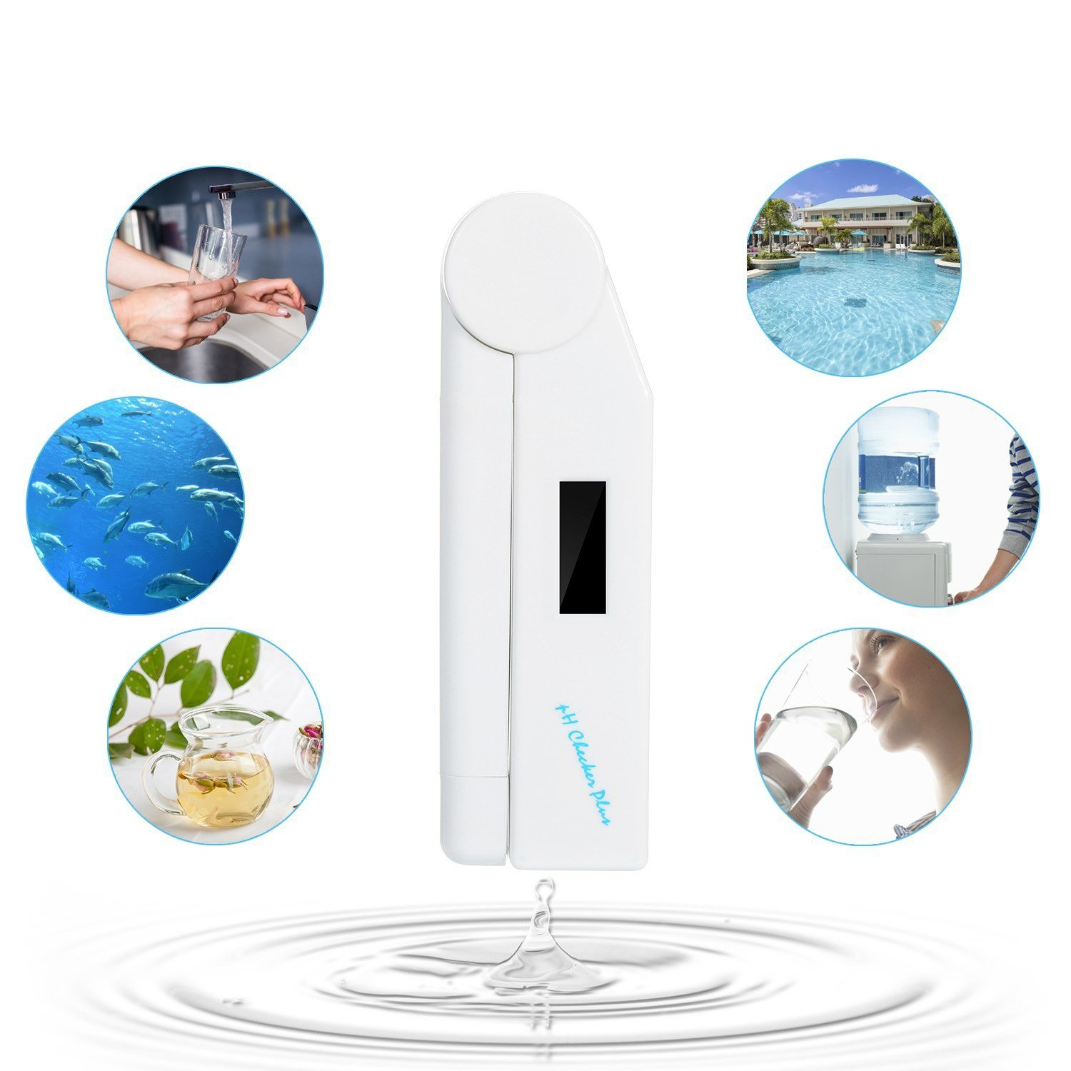 Pocket Folding PH Meter Digital Tester Detection 0-14 Measurement Range For Water Quality
