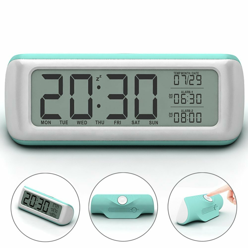 Large Digital Alarm Clock with Backlight 2 Alarms Snooze Function