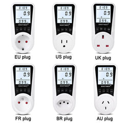 Plug Socket Digital Wattmeter Meter Power Consumption Watt Energy Meter KWh Electricity Analyzers Monitors with Backlight 110V/220V