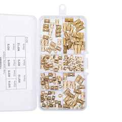 M3BN5 150Pcs M3 Knurled Brass Threaded Insert Nut Female Thread Embedment Nuts Assortment