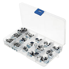 170Pcs Stainless Steel Nylon Insert Lock Nut M3/4/5/6/8/10/12 Locknut Assortment Kit
