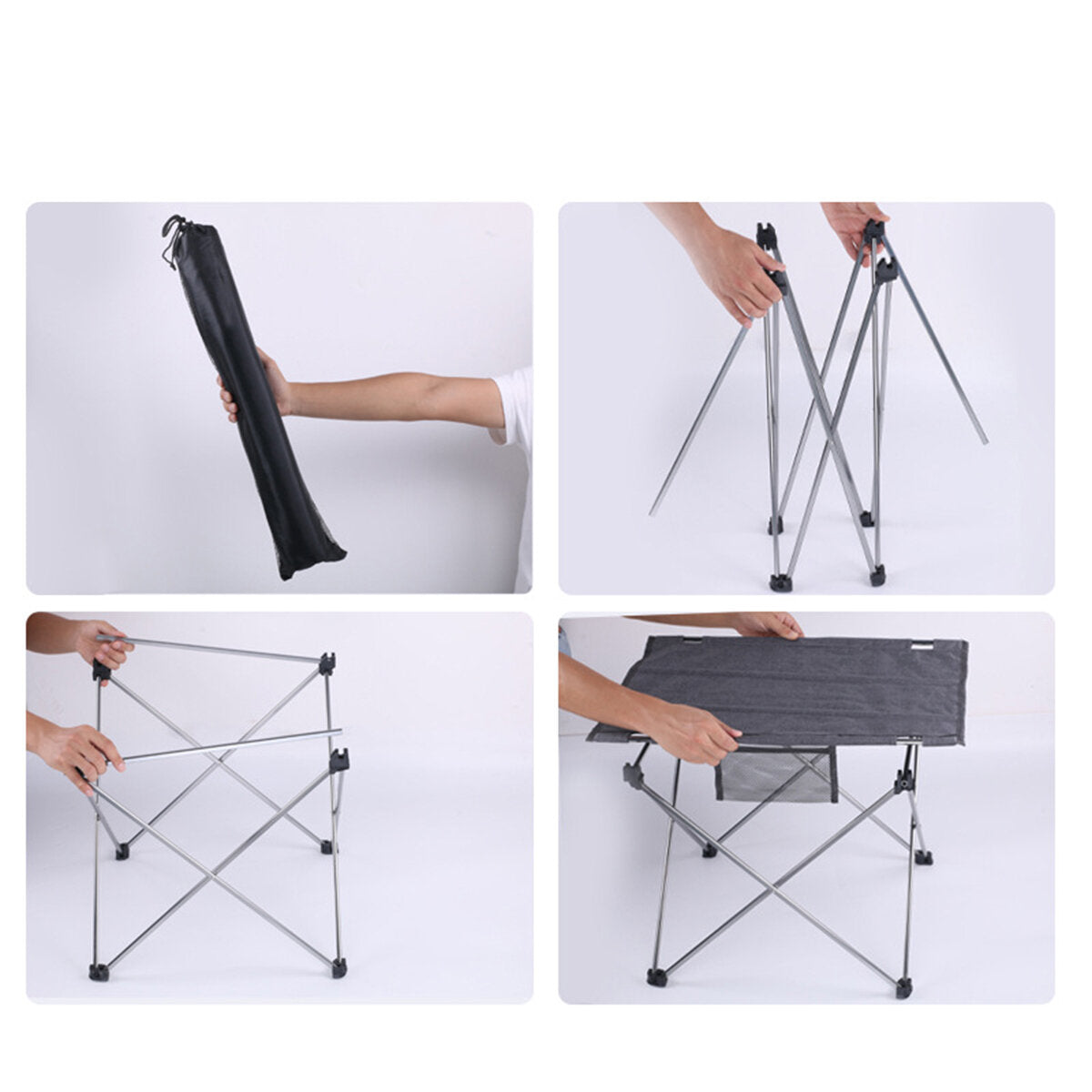 Foldable Camping Tables Aluminium Alloy Lightweight Folding Table Outdoor Furniture for Picnic Cooking BBQ Fishing