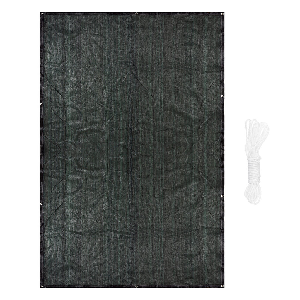 100GSM HDPE Rectangle Sun Shade Sail Anti-UV Outdoor Garden Patio Tent Sunshade Net With 5m Rope