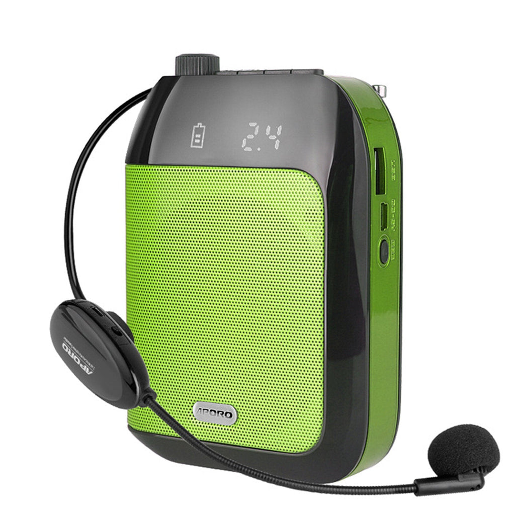 2.4G 60M Wireless Microphone 15W Amplifier Speaker with Bluetooth FM Recording Function for Teacher Tourist Guide