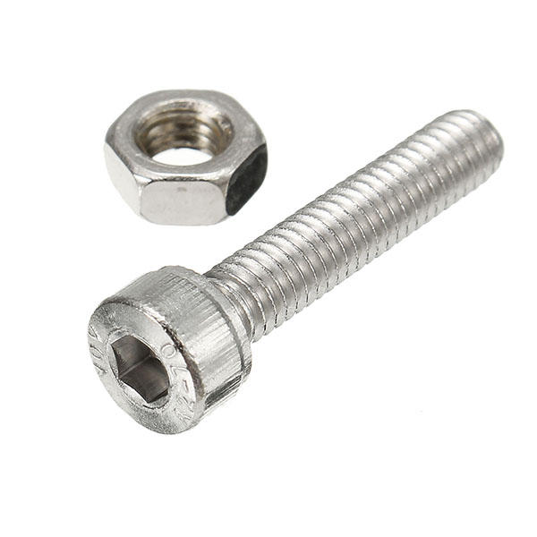 M4SH1 M4 Stainless Steel Hex Socket Cap Head Screws Bolts Nuts Assortment Kit 250Pcs