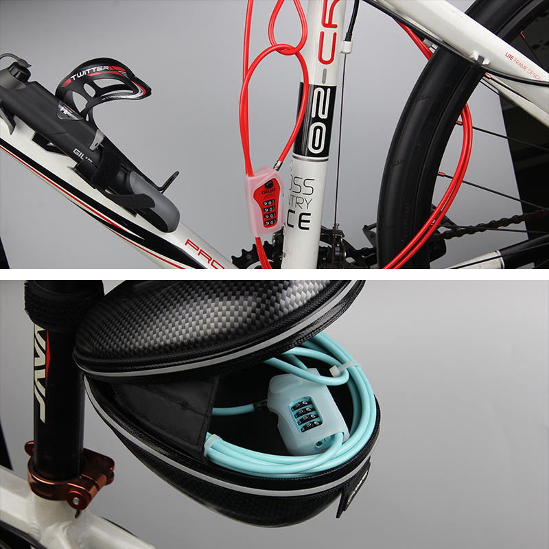 2M Anti-theft 4 Digits Code Bicycle Cable Lock for Motorcycle MTB Road Bike